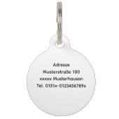 English Bulldog Line Art Personalized Tag ペット　ネームタグ (裏面)