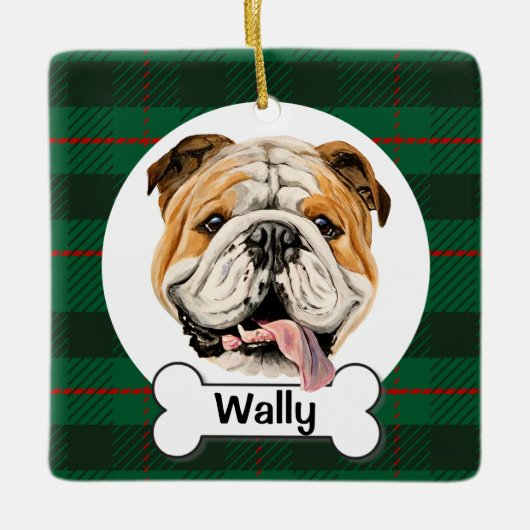 English Bulldog Ornament セラミックオーナメント (正面)