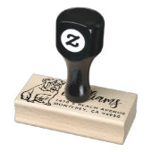 English Bulldog Owner Return Address Dog Owner Rub ラバースタンプ (スタンプ)