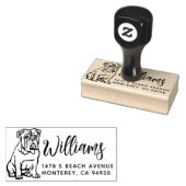 English Bulldog Owner Return Address Dog Owner Rub ラバースタンプ (押印)