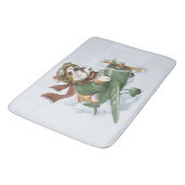 English Bulldog Pilot Airplane バスマット (アングル)