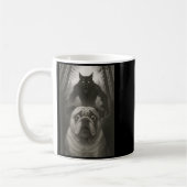 English Bulldog Selfie With Werewolf Funny コーヒーマグカップ (左)