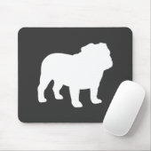 English Bulldog Silhouette | Cool Dog Lover's マウスパッド (マウス)
