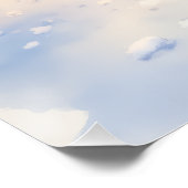 English Bulldog Snowy Christmas Village Holiday ポスター (コーナー)