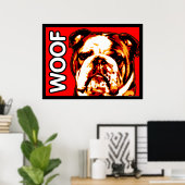 English Bulldog WOOFポスター ポスター (ホームオフィス)