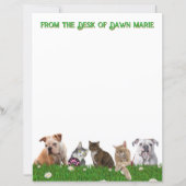 English Bulldogs and Cats Stationery (裏面)