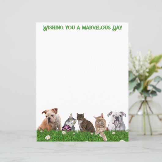 English Bulldogs and Cats Stationery (スタンド正面)