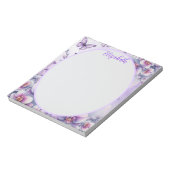 English Butterfly Garden Purple & Lavender ノートパッド (回転)
