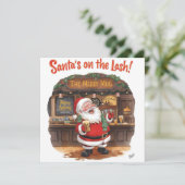 English Christmas with Santa Claus in Pub シーズンカード (スタンド正面)