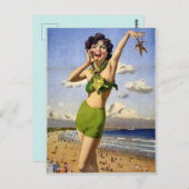 English Coast Vintage Travelはがき ポストカード (正面/裏面)