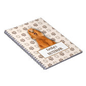 English Cockerスパニエル犬犬のフットプリントのカスタマイズ ノートブック (右側)