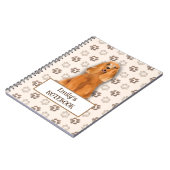 English Cockerスパニエル犬犬のフットプリントのカスタマイズ ノートブック (左側)