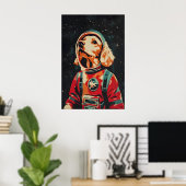 English Cocker Spaniel Astronaut Poster, English ポスター (ホームオフィス)