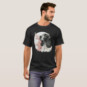 English Cocker Spaniel Cherry Blossom Dog Japanese Tシャツ (正面フル)