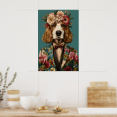 English Cocker Spaniel In Suit Poster, Cocker ポスター (キッチン)