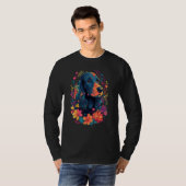 English Cocker Spaniel in the Garden Spring Flower Tシャツ (正面フル)