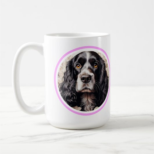 English Cocker Spaniel minimal modern Coffee Mug コーヒーマグカップ (左)