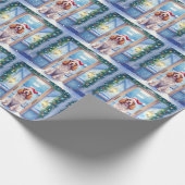 English Cocker Spaniel Nurse Station Santa Hat ラッピングペーパー (角)