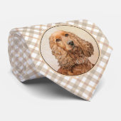 English Cocker Spaniel Painting - Original Dog Art ネクタイ (ロール)
