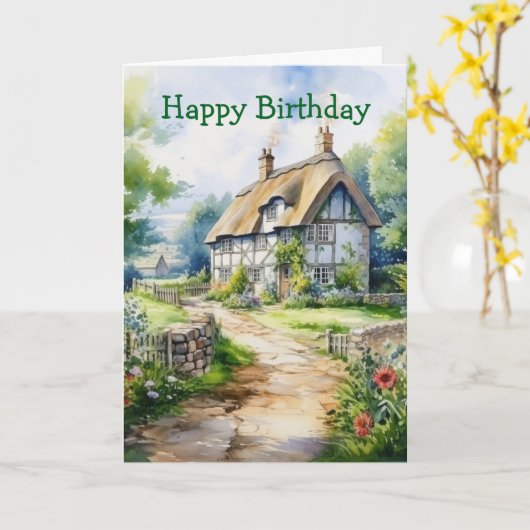 English Cottage カード (黄色い花)