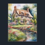 English Cottage ポストカード<br><div class="desc">A Watercolour English cottage with garden</div>