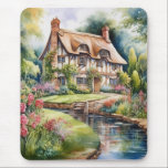 English Cottage マウスパッド<br><div class="desc">A Watercolour English cottage with garden</div>