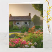 ENGLISH COTTAGE BLANK GREETING CARD カード (黄色い花)
