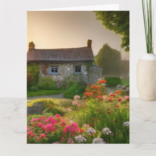 ENGLISH COTTAGE BLANK GREETING CARD カード (正面)