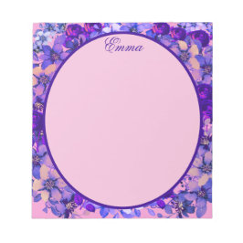 English Cottage Garden Vibrant Floral  ノートパッド