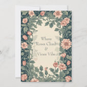 English Cottage William Morris Garden Housewarming 招待状 (裏面)