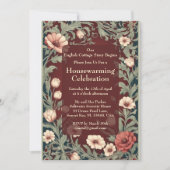 English Cottage William Morris Maroon Housewarming 招待状 (正面)