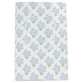 English Country Muster mit Vergissmeinnichtblumen ミディアムペーパーバッグ (正面)