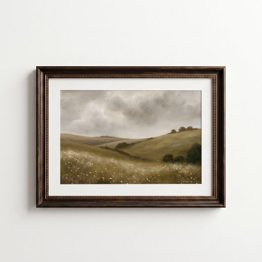 English Countryside Meadow Wall Poster ポスター