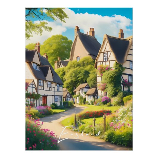 English Countryside Travel Poster ポスター (正面)