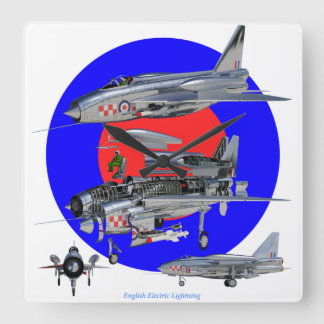 English Electric lightning スクエア壁時計