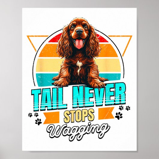 English Er Spaniel Lover Funny Er Spaniel Retro  ポスター (正面)