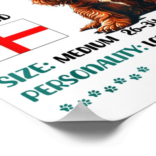 English Er Spaniel Origin Funny Er Spaniel Lover  ポスター (角)