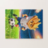 English fish and chips soccer player character ジグソーパズル (横)