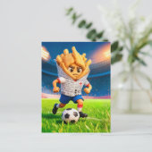 English fish and chips soccer player character ポストカード (スタンド正面)