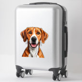 English Foxhound Dog Bright, Happy Expression シール (スーツケース)