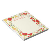 English Gardenフローラパーソナライズされた Desk Notepad ノートパッド (アングル)
