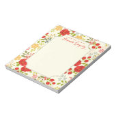 English Gardenフローラパーソナライズされた Desk Notepad ノートパッド (回転)