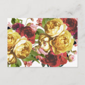 English Gardenヴィンテージバラ結婚のエンクロージャカード エンクロージャーカード (裏面)