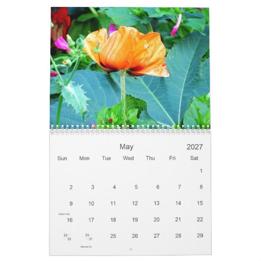 English Garden花模様2024カレンダー カレンダー (5月 2027)