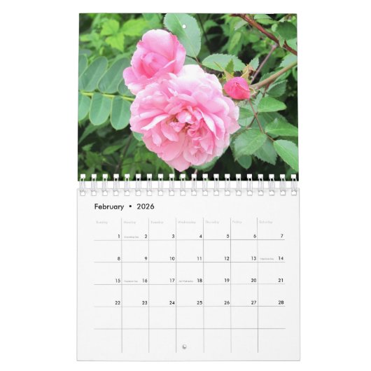 English Garden Florals 2014 Calendar カレンダー (2月 2026)