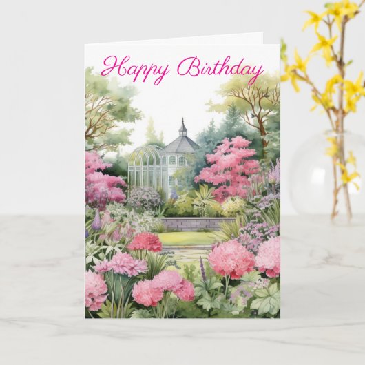 English Garden Landscape カード (黄色い花)