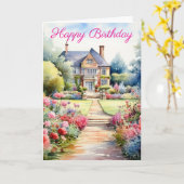 English Garden Landscape カード (黄色い花)