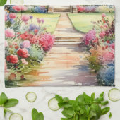 English Garden Landscape キッチンタオル (折り畳み)