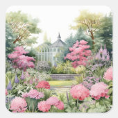 English Garden Landscape スクエアシール (正面)