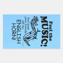 English Horn 感じ The Music Rectangularステッカー 長方形シール